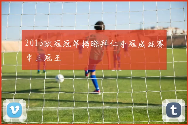 2013欧冠冠军揭晓拜仁夺冠成就赛季三冠王